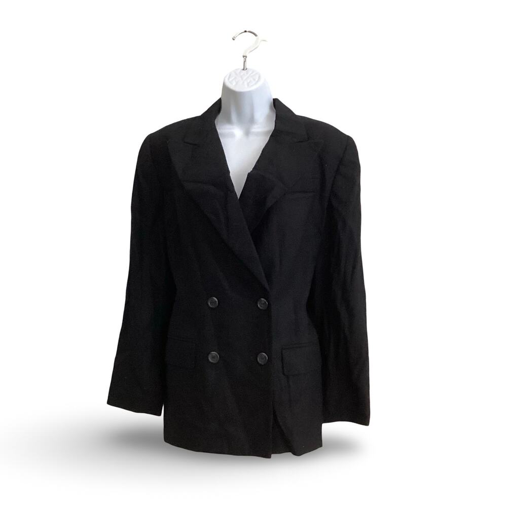 Embassy Row Black Wool Blazer